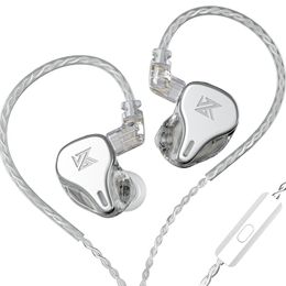 KZ-DQ6 Earphones three-unit dynamic in-ear headphones hifi wire-controlled noise reduction K song live game bass headset