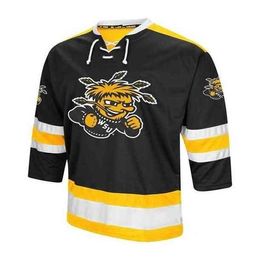 CeUf 2020 Mens ita State Shockers Hockey Jersey Embroidery Stitched Customise any number and name Jerseys