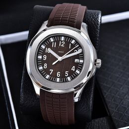 2023 Dropshipping mens watch 2813 movement Automatic Mechanical Watches 40mm rubber strap Gold shell 5ATM waterproof luminous wristwatches montre de luxe