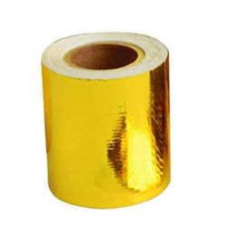 Exhaust Pipe Self Adhesive Reflective High Temperature Heat Shield Wrap Tape Gold 5m/9m/10m