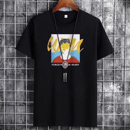 Men's T-Shirts Summer Manga Tshirt Men Hip Hop Fashion Anime Clothing T-shirt Man Harajuku Goth Streetwear T Shirt For 2022Men's
