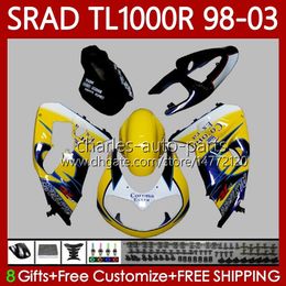 Fairings Kit For SUZUKI SRAD TL1000R TL-1000R 1998 1999 2000 2001 2002 2003 118No.70 TL-1000 TL 1000 R 98-03 Yellow blue Bodywork TL 1000R TL1000 R 98 99 00 01 02 03 OEM Body