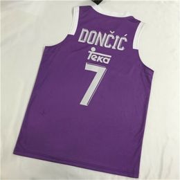 Nikivip Luka Doncic # 7 Teka Madrid Maglie da basket Stampa Euroleague PERSONALIZZATO qualsiasi nome numero 4XL 5xl 6XL maglia