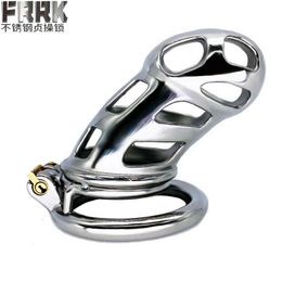 NXY Chastity Device Stainless Steel Cobra Long Male Integrated Lock Smooth Burr Free Anti Derailment Cylinder Secret 0416