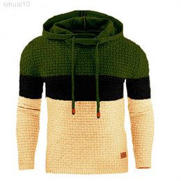 Autumn Winter New Men Jacquard Sweater Long Sleeve Hoodie Sweater Jacket L220730