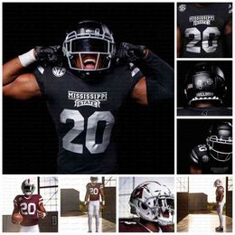 C202 Mississippi State 2020 Backout K.J. COSTELLO NCAA JO'QUAVIOUS MARKS OSIRUS MITCHELL ERROLL THOMPSON EMMANUEL FORBES American Football Jersey