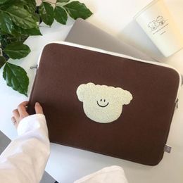 Cosmetic Bags & Cases Korean Ins Dog Tablet Case Pouch For MacBook IPad Pro 9.7 10.5 10.8 10.9 11 13 13.3 15 Inch Laptop Sleeve South Korea