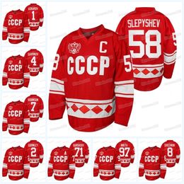 CeoMitNess Team Russian Hockey CCCP 75th Anniversary Jersey Anton Slepyshev Kirill Kirsanov Corban Knight Matvei Michkov Anton Burdasov Chay Genoway