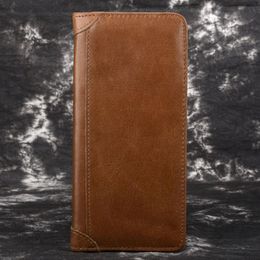 Wallets Foreign Trade Supply Men's First Layer Cowhide Wallet Retro Oil Wax Leather Coin Multi-card WalletWallets