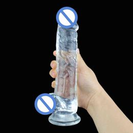 Nxy Dildos Dongs Phantom Simulation Penis Various Models of Female False with Suction Cup Crystal Transparent Jelly New Hot Sex Toy 220518
