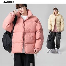 Winter Jacket Men Korea Fashion Warm Male Parka Jacket Solid Thick Zipper Windproof Jackets and Coats Man Winter Outwear 5XL 201127