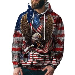 Fashion eagle usa flag graphic 3d printing hoodies sweater unisex harajuku outfear casual jacket sweater 4xl 220725