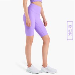 lu-113 Yoga Capris Show Thin High Waist Hip Lifting Peach Pants Running Fitness Shorts Women Gym Leggings