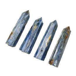 Natural kyanite hexagonal crystal arts raw stone polished single-pointed column home decoration desktop ornaments healing crystal point
