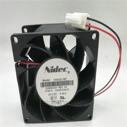 Wholesale fan: NIDEC V35132-16F 8038 DC24V 0.45A 8CM Heat dissipation fan of large air volume frequency converter