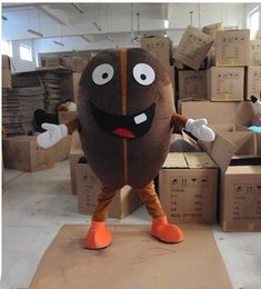 Mascot doll costume Coffee Bean Mascot Costume Birthday Party Dress Halloween Fancy Party Outfits Advertising Performance Clothings Mascot A