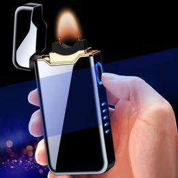 USB Rechargeable Pulse Arc Lighter Anti Strong Wind Anti Altitude Reaction Lighters Harsh Environment Light Cigarette Cigar Father's Day Gift Box ZL1072