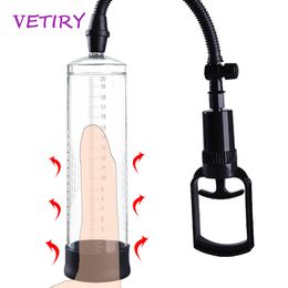 Penis Pump sexy Toys for Men Extender Enlargement Delay Lasting Trainer Cock Dick Growth Vacuum Adult Product