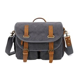 Waterproof custom travel sling camera bag canvas leather dslr shoulder camera bags