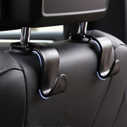 Hooks & Rails 2pcs Car Seat Back Vehicle Hidden Headrest Hanger For Handbag Shopping Bag Coat Storage Black Hook OrganizerHooks