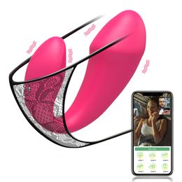 -Arts and Crafts Sex Toys Bluetooths Dildo Vibrateur pour femmes Application sans fil à distance Usure d'oeuf vibrant