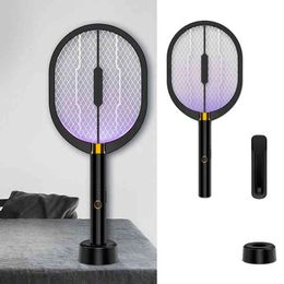 rechargeable mosquito killer UK - 3 IN 1 LED Electronic Mosquito Killer Lamp Light 3000V USB Rechargeable Anti Mosquito Racket Swatter Zapper Trap Flies Insects W220330