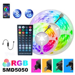 Led Strip,5M RGB 5050 Bluetooth Music with 150Lights, Phone App 40 Keys Remote Control,Decoration For Bedroom,Living Room