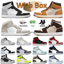 Sports Trainers 1 1s jumpman Fragment Electro Orange basketball shoes Women College Grey Element Light Curry Mid University Blue Sneakers