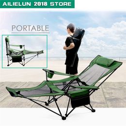 outdoor furniture folding stool sillas camping foldable chair muebles Folding Camping Chair with Footrest 220609