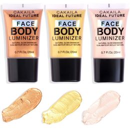 Body Glitter 3 Colours Make Up Highlighter Illuminator Facial Makeup Set For Women Or Girls Face Brighten