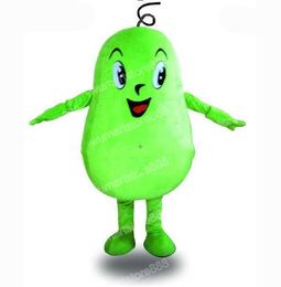 Halloween Green Wax Gourd Mascot Costume Cartoon Vegetable Theme Character Carnival Festival Fancy dress Adults Size Xmas Outdoor Party Outfit