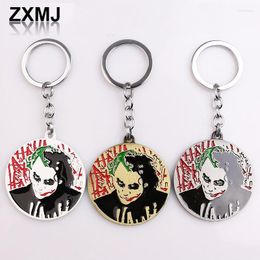 Keychains Fashion Clown Keychain Car Joker Same For Men Trendy Movie Peripheral Key Chain JewelryKeychains Forb22