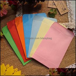 Gift Wrap Event Party Supplies Festive Home Garden 20Pcs Coloured Blank Mini Paper Envelopes 10 Candy Co Dhrwz