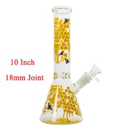 Heady New Bee Style Water Bongs Beecomb Hookahs 18mm Female Joint Straight Tube Smoking Pipes Oil Dab Rigs With Bowl And Difussed Downstem