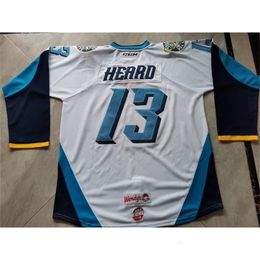 Nc01 Custom Hockey Jersey Men Youth Women Vintage AHL Cleveland Monsters Mitchell H High School Size S TO 6XL or any name and number jerseys