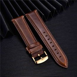 High Quality Genuine Leather Strap 18mm 20mm 22mm band Straps for DW HUAWEI GT 2 46mm 42mm GT2 Pro G220420