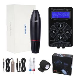 Professional Tattoo Rotary Pen Kit Machine Mast Sets LCD Power Supply for Artist Supplies 220624