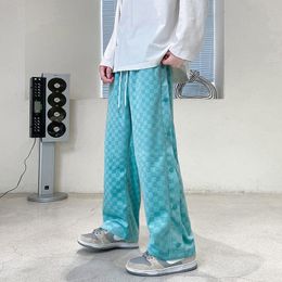 Men's Pants Blue/Beige Casual Men Fashion Oversized Wide Leg Korean Style Loose Straight Men's Large Size M-5XLMen's