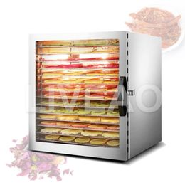 Fruit Vegetable Drying Machine Kitchen 10 Layers Food Meat Dehydrator With Visible Glass