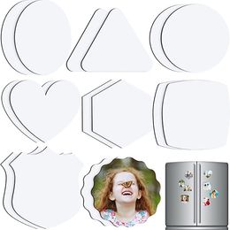 DHL 16 Styles Sublimation Blanks Favour Magnet Fridge DIY Decorative Refrigerator Magnets for Fridge Whiteboard Decor C0602G13