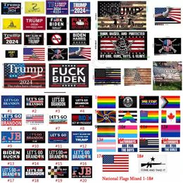 DHL Shipping 280 Designs Direct Factory Rainbow LGB Flag 3x5 Ft 90X150 Cm Lets Go Brandon Save America Again Trump Flag For 2024 President Election U.S. ensign Stock