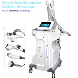 Vacuum rf skin tighten infrared body shaping machine massage roller cellulite reduction cavitation weight loss machines 4 handles