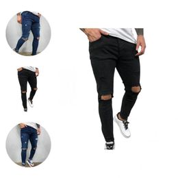 Men's Jeans Lightweight Chic Autumn Summer Spring Men Trousers 5 Sizes Knee Hole For Outdoor