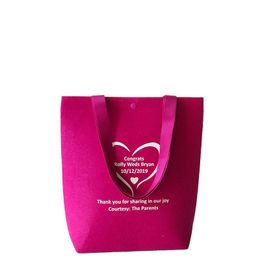 Gift Wrap 100pcs/Lot Felt Bags Reusable Large Capacity Packaging With Handles Custom Printed LogoGift