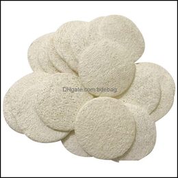 5.5Cm/6Cm/7Cm/8Cm Roud Natural Loofah Pad Face Makeup Remove Exfoliating And Dead Skin Bath Shower Loofahs Drop Delivery 2021 Brushes Spong