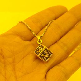 Pendant Necklaces Dog Love Pet Memorial Heart Necklace "L O V E U" Print Jewelry 3D Cube Wholesale JewelryPendant PendantPendant