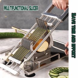 Multifunctional Stainless Steel Lunch Meat Slicer Ham Bacon, Potato And Cucumber Cut Divider Commercial Kitchen Cutting Tools