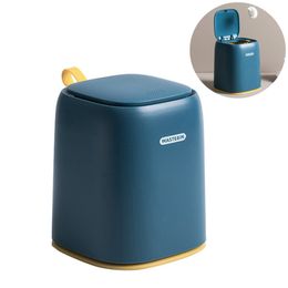 Mini Desktop Table Trash Can Car Bin byrå badrum sovrum kontor kök avfall papper korg hink skräp ashcan hy0442