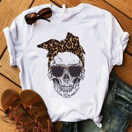 Womens Tshirt Harajuku Skull Deer Camouflage Burlap Turban Tshirt Clothes Short Sleeve Graphic Tshirt Tops in the Woods 220526