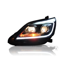 Car LED Headlight Daytime Running Lights For Toyota INNOVA DRL Front Lamp Turn Signal Assembly Head Lighting